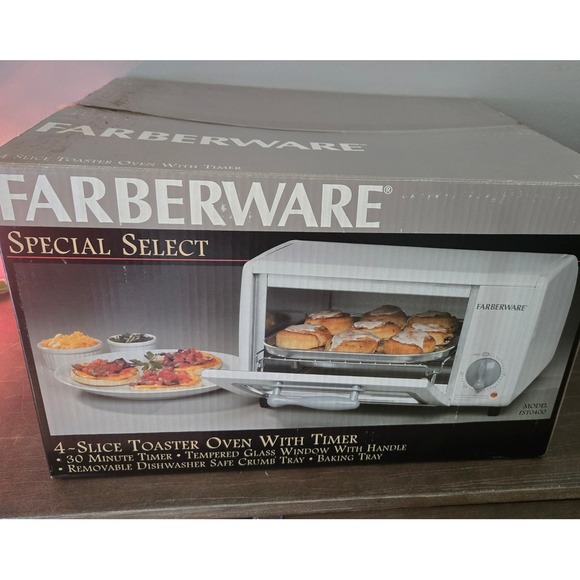 Farberware Other - Farberware FSTO400 Special Select 4 Slice Toaster Oven Timer Open Box Vintage